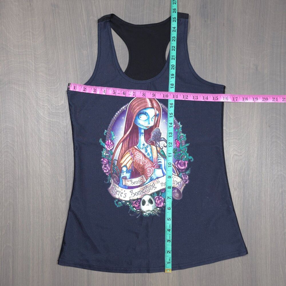 Sally Nightmare Before Christmas Black Racerback Tank Top - Picture 2 of 5